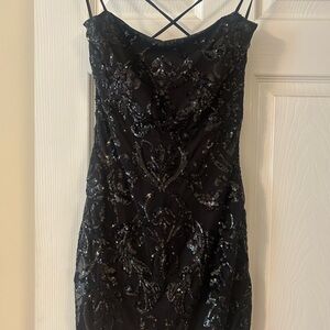 Black sequin dress